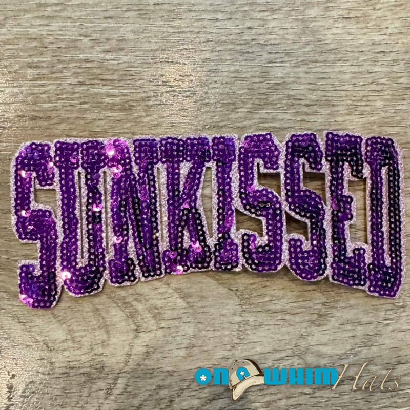 On A Whim Hats Purple Sunkissed Sequin Iron-On Patch