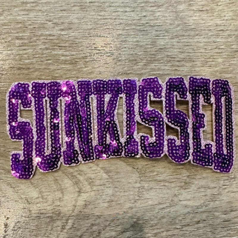 On A Whim Hats Purple Sunkissed Sequin Iron-On Patch
