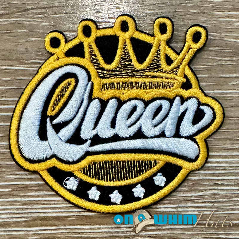 On A Whim Hats Queen Iron-On Patch