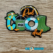 On A Whim Hats Reel Cool Dad Iron-On Patch