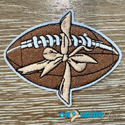 On A Whim Hats Ribbon Football Iron-On Patch