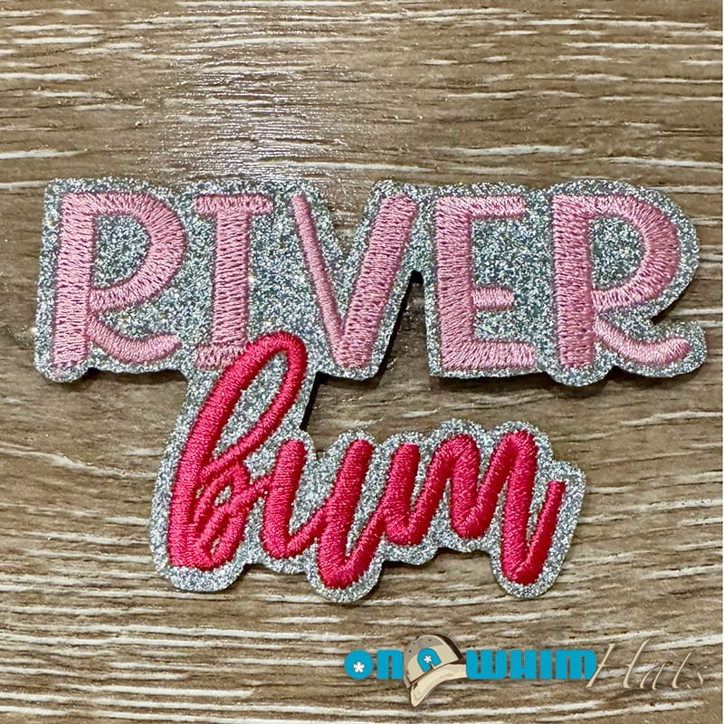 On A Whim Hats River Bum Iron-On Patch