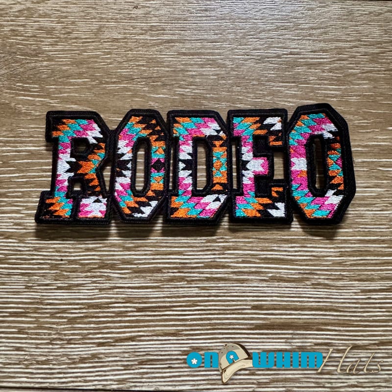 On A Whim Hats Rodeo Iron-On Patch