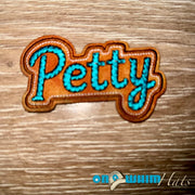 On A Whim Hats Rope Petty Leather Iron-On Patch