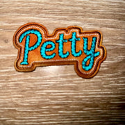 On A Whim Hats Rope Petty Leather Iron-On Patch