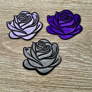 On A Whim Hats Rose Embroidered Patch