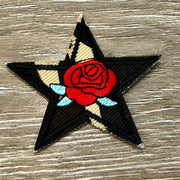 On A Whim Hats Rose Star Embroidered Patch