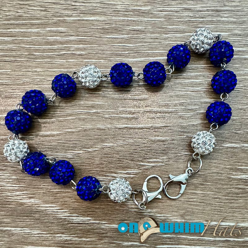 On A Whim Hats Royal Blue Sparkly Hat Chain