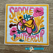 On A Whim Hats Saddle Up Buttercup Iron-On Patch
