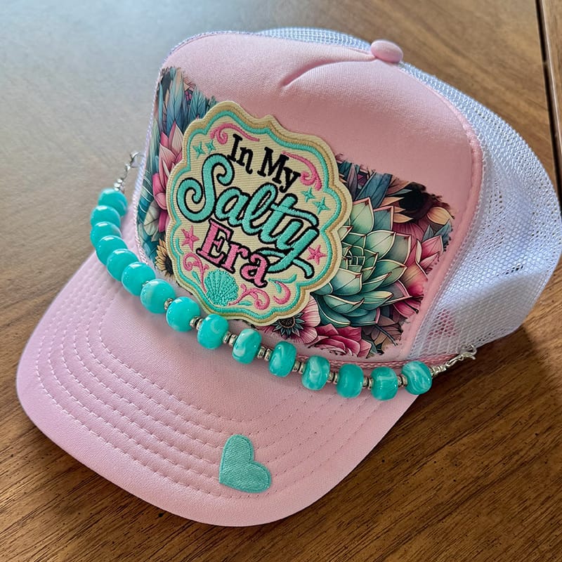On A Whim Hats Salty Era Handmade Trucker Hat