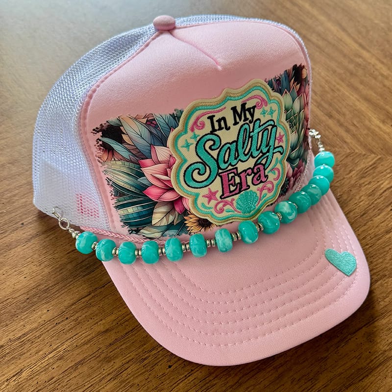 On A Whim Hats Salty Era Handmade Trucker Hat