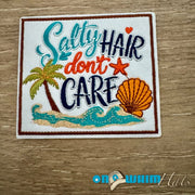 On A Whim Hats Salty Hair On Iron-On Patch