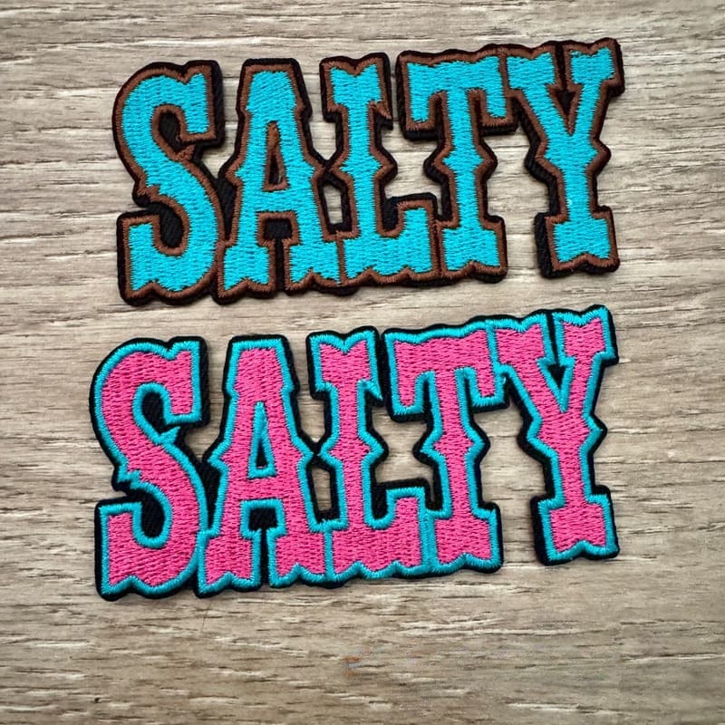 On A Whim Hats Salty Iron-On Patch