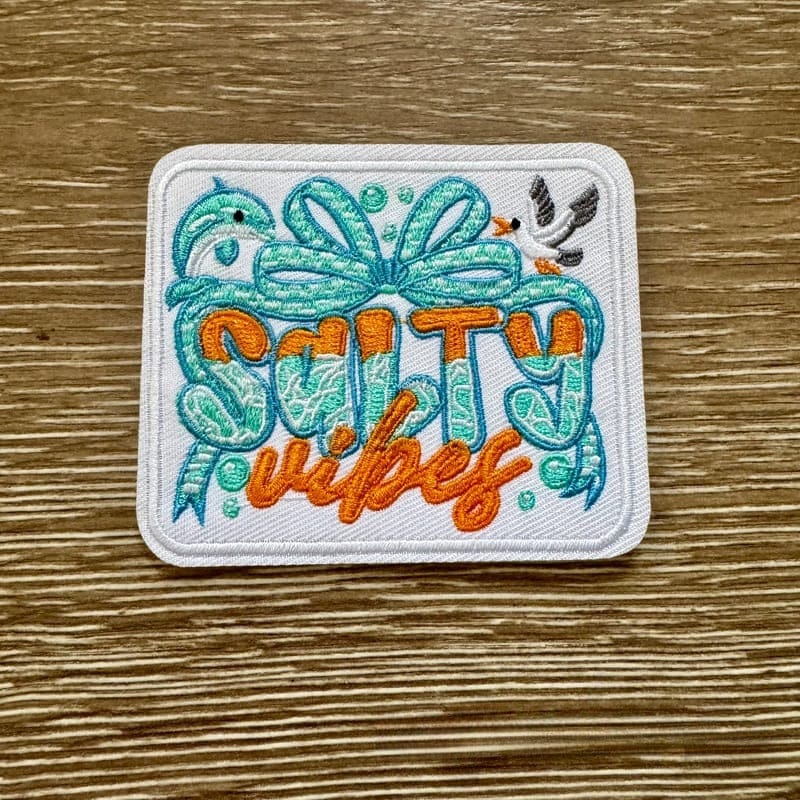 On A Whim Hats Salty  Iron-On Patch