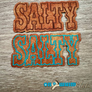 On A Whim Hats Salty Leather Iron-On Patch