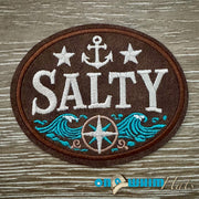 On A Whim Hats Salty Leather Iron-On Patch