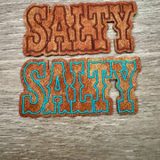 On A Whim Hats Salty Leather Iron-On Patch