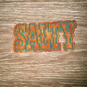 On A Whim Hats Salty Leather Iron-On Patch