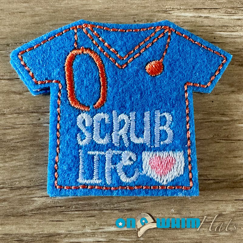 On A Whim Hats Scrub Life Mini Iron-On Patch