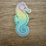 On A Whim Hats Seahorse Iron-On Patch
