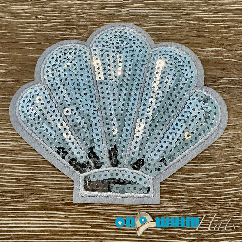 On A Whim Hats Sequin Seashell Iron-On Patch
