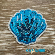 On A Whim Hats Sequin Seashell Iron-On Patch