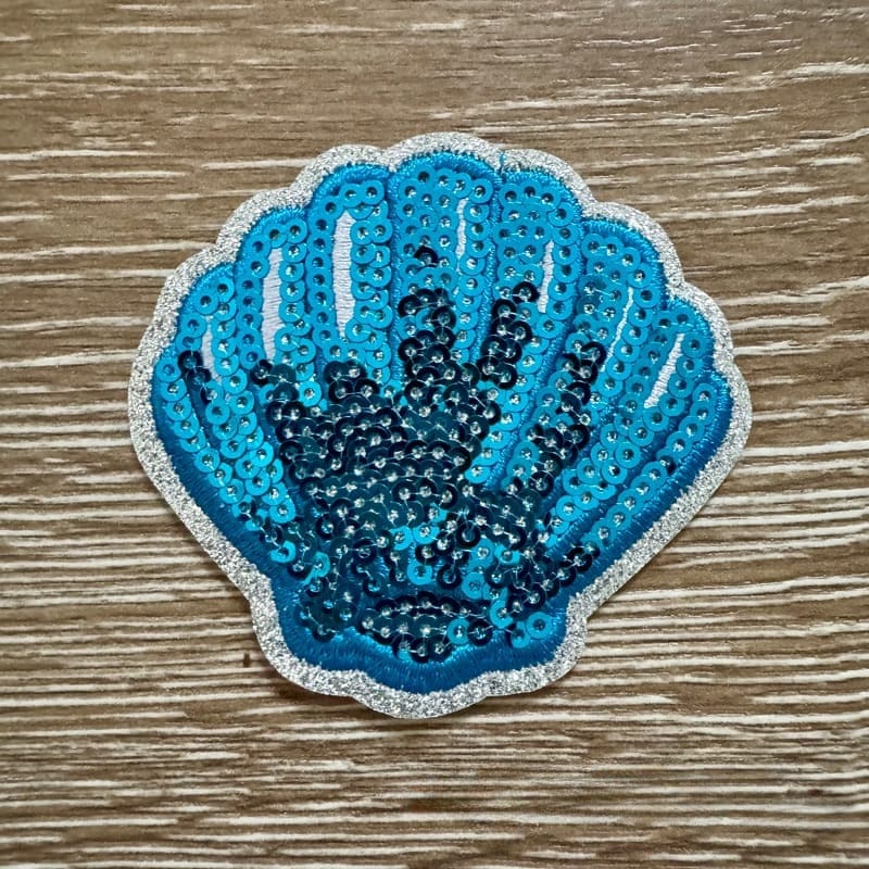 On A Whim Hats Sequin Seashell Iron-On Patch