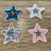 On A Whim Hats Sequin Star Iron-On Patches