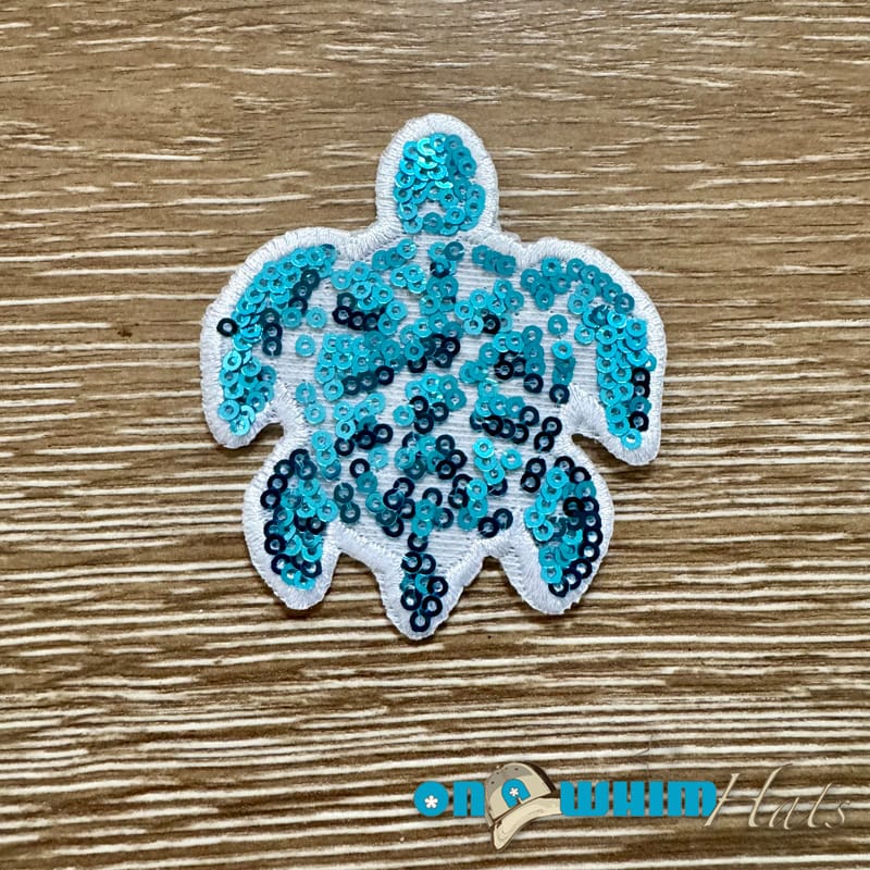 On A Whim Hats Sequin Turtle Iron-On Patch