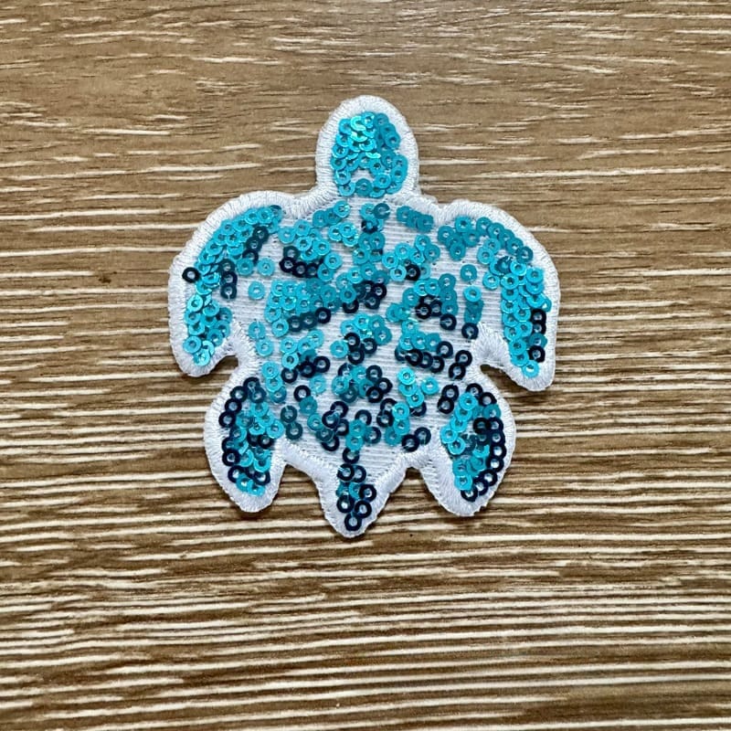 On A Whim Hats Sequin Turtle Iron-On Patch
