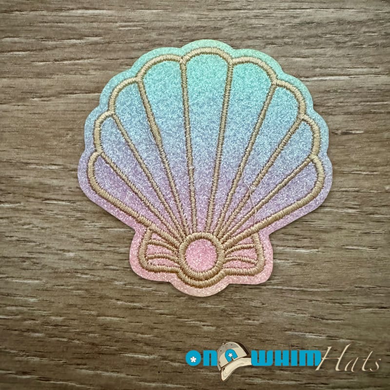 On A Whim Hats Shell Iron-On Patch