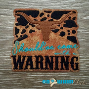 On A Whim Hats Should Have Come with a Warning Iron-On Leather Patch