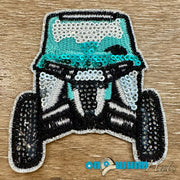 On A Whim Hats Side by Side Sequin Iron-On Patch