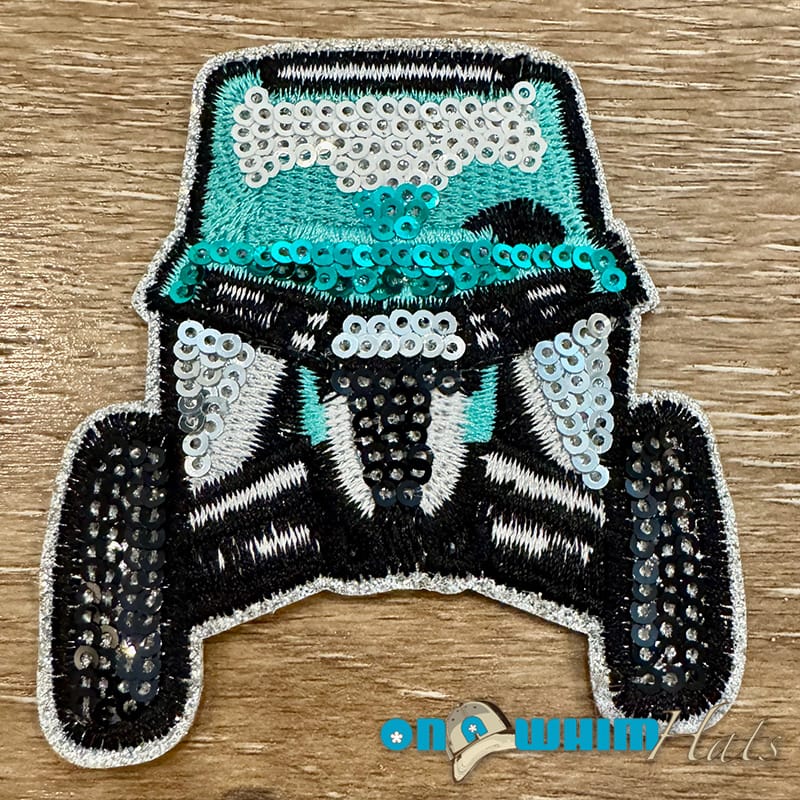 On A Whim Hats Side by Side Sequin Iron-On Patch