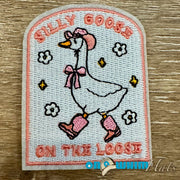 On A Whim Hats Silly Goose Iron-On Patch