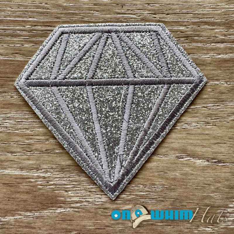 On A Whim Hats Diamond Iron-On Patch