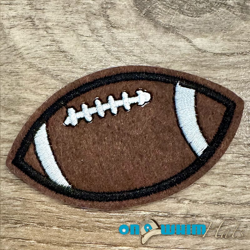 On A Whim Hats Small Football Iron-On Patch