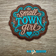 On A Whim Hats Small Town Girl Iron-On Patch
