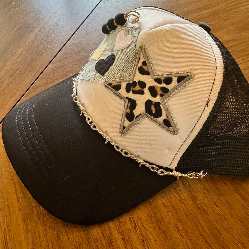 On A Whim Hats Smokin’ Hot Handmade Trucker Hat with Recycled Denim