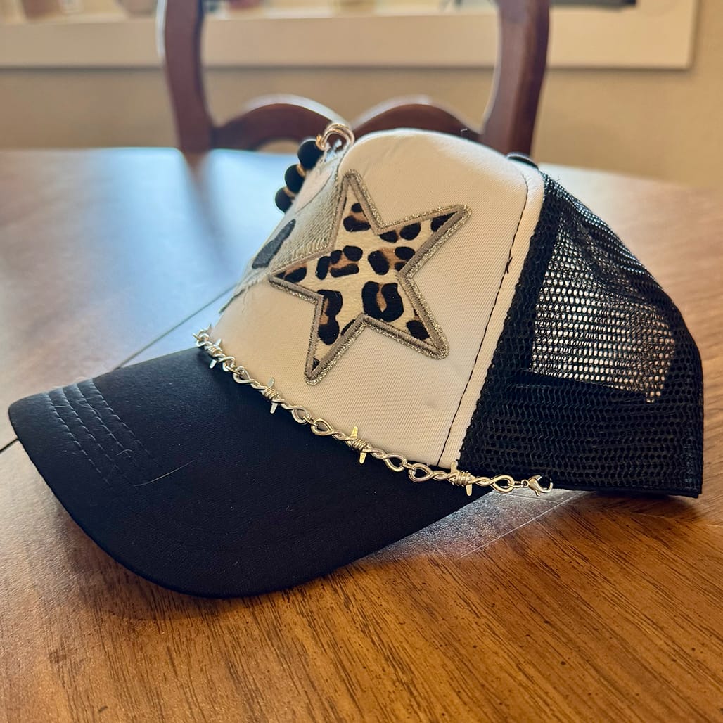 On A Whim Hats Smokin’ Hot Handmade Trucker Hat with Recycled Denim