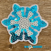 On A Whim Hats Snowflake Sequin Iron-On Patch