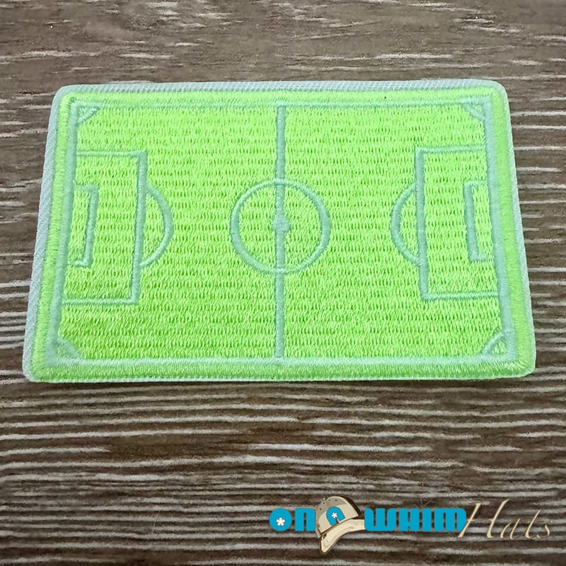 On A Whim Hats Soccer Field Embroidered Iron-On Patch