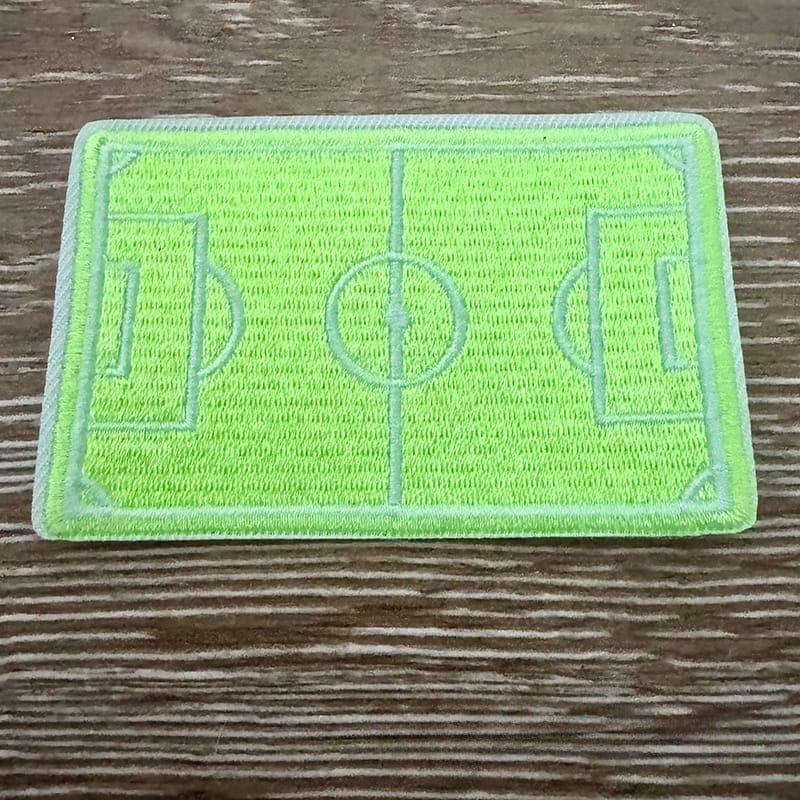 On A Whim Hats Soccer Field Embroidered Iron-On Patch