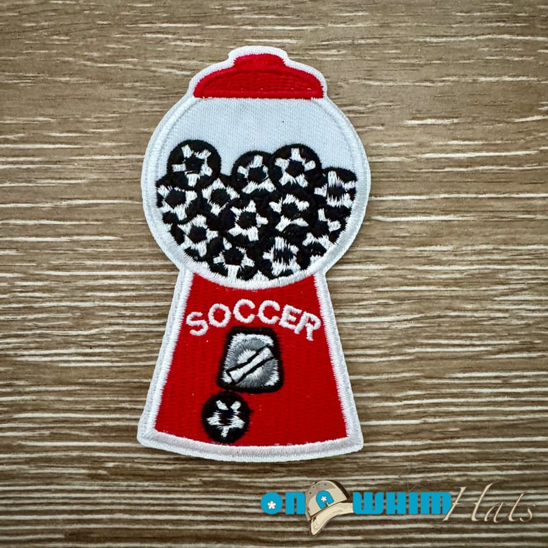 On A Whim Hats Soccer Gumballs Iron-On Patch