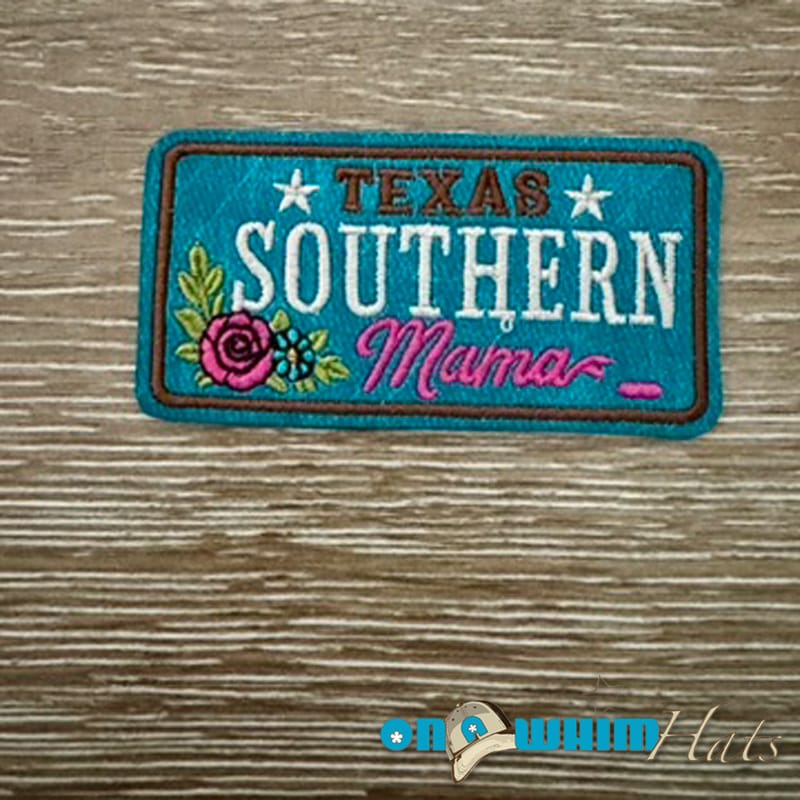 On A Whim Hats Southern Mama Leather Iron-On Patch