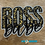 On A Whim Hats Sparkly Boss Babe Iron-On Patch