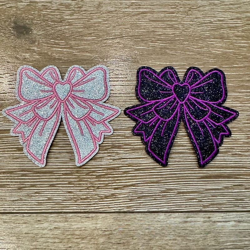 On A Whim Hats Sparkly Bow Iron-On Patch