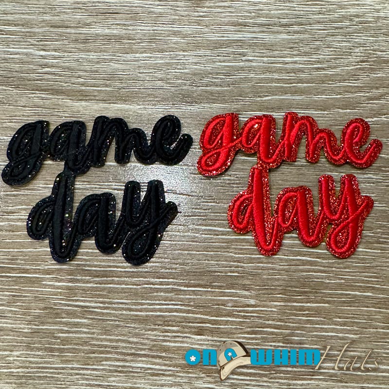 On A Whim Hats Sparkly Gameday Embroidered Iron-On Patch