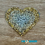 On A Whim Hats Sparkly Heart Iron-On Patch