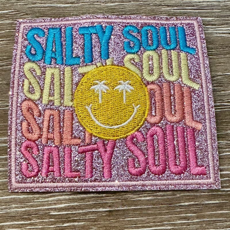 On A Whim Hats Sparkly Salty Soul Iron-On Patch